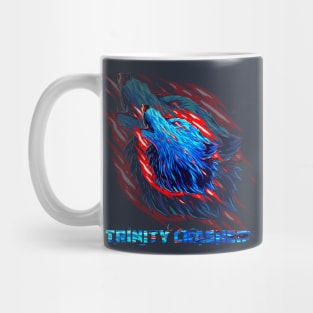 Trinity Crasher fury a Cool Red and blue full Wolf Mug